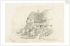 Sketch of a thatched house at 'Pewsey, 10 July 1878' by unknown