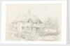 Sketch of Mary Ruddle's shop, with figures by unknown