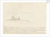 Small sketch of a rainbow. Shown with St Hilda's church Whitby. by S.E. Hardcastle