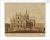 View of the cathedral in Milan by Federico Lose