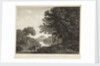 Country scene with river trees and small buildings by G. Smith