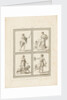 Four classical poses: 'Hatred, Love, Moderation, Fury. by William Hamilton
