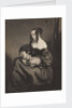 Young woman seated with a child on her lap by unknown
