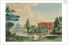 View of Merton House showing Lady Hamilton and Horatia in the grounds by unknown
