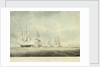 HMS 'Pallas' passing to windward of 'La Minerve' and 'La Lynx',  'Palinure' and 'Sylph' by Nicholas Pocock