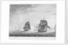 The view of the 'Prince George' disabled by the loss of her foremast, 12 April 1782 by Robert Dodd