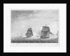 The view of the 'Prince George' disabled by the loss of her foremast, 12 April 1782 by Robert Dodd
