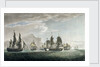 The East India Company's ship 'General Goddard' with His Majesty's ship 'Sceptre' and 'Swallow' packet capturing seven Dutch East Indiamen off St Helena, on the 14 June 1795 by Thomas Luny
