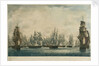 Repulse of Linois by the China Fleet... Ships in the Fleet making Sail in pursuit if the retreating Enemy, 15 Feb 1804 by Robert Dodd