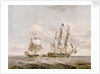 Action between HMS 'Java' and American frigate 'Constitution' by Buchanan
