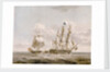 Action between HMS 'Java' and American frigate 'Constitution' by Buchanan