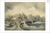 French ironclad in collision by Jean-Antoine Theodore Gudin