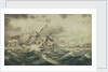 Situation of HMS 'Curacoa' off Toulon in the Winter of 1812 by Pearce