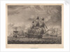East Indiamen leaving St Helena (possibly Neptune and Ocean) by 