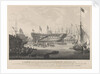 The Launch of the Honourable East India Company's Ship 'Edinburgh' from the dock yard of Messrs Wigrams & Green Blackwall with a view of the ship 'Abercrombie Robinson' on the stocks by William John Huggin