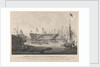 The Launch of the Honourable East India Company's Ship 'Edinburgh' from the dock yard of Messrs Wigrams & Green Blackwall with a view of the ship 'Abercrombie Robinson' on the stocks by William John Huggin
