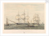 Merchant shipping, Arrival and Departure, showing the Blenheim and the Marlborough by Oswald Walters Brierly