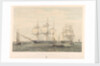 Merchant shipping, Arrival and Departure, showing the Blenheim and the Marlborough by Oswald Walters Brierly