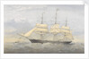 Clipper Ship 'South Australia' (1863) at sea near a coast by Thomas Goldsworth Dutton