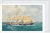 Clipper ship 'Dharwar' in a rough sea by unknown