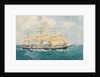 Clipper ship 'Dharwar' in a rough sea by unknown