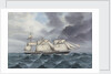 Clipper ship 'Blackadder' at sea with foremast and mainmast broken, 1895 by G. D'Esposito