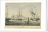 To... Prince Albert... This engraving represents the 'Royal George' Yacht conveying her Majesty and Royal Consort to Edinburgh, August, 1842 Off the Bass Rock... joined by General Steam Navigation... Ships 'Trident' and 'Monarch' by Edward Duncan
