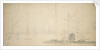 English yachts and a fleet at anchor by Willem van de Velde the Elder
