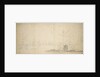English yachts and a fleet at anchor by Willem van de Velde the Elder