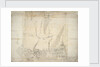 An English two-decker in a light air by Willem van de Velde the Elder