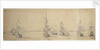 Dutch ships at anchor off a low shore by Willem van de Velde the Elder