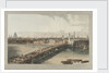 London, showing St Paul's Cathedral, London Bridge and the River Thames by William Daniell