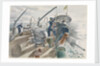 Minesweeping in the Straits of Gibraltar, swinging out an Oropesa by Leslie Cole