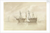 HMS 'Trafalgar' off Sheerness, from the 'Shannon', 28 December 1850 by George Pechell Mends