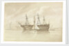 HMS 'Trafalgar' off Sheerness, from the 'Shannon', 28 December 1850 by George Pechell Mends