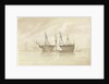 HMS 'Trafalgar' off Sheerness, from the 'Shannon', 28 December 1850 by George Pechell Mends
