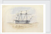 'Monarch' at Sheerness from the 'Trafalgar' 29 January 1851 by George Pechell Mends