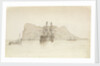Gibraltar, with HMS 'Trafalgar' at anchor, a Spanish smuggling boat and the steamer 'Oberon', 26 August 1851 by George Pechell Mends