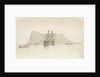 Gibraltar, with HMS 'Trafalgar' at anchor, a Spanish smuggling boat and the steamer 'Oberon', 26 August 1851 by George Pechell Mends