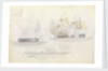 Four shipping studies, including of a frigate action by George Pechell Mends