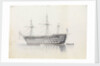 HMS 'Trafalgar' in Grand Harbour, Malta, 11 March 1852 by George Pechell Mends