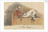 Soldier in uniform lounging on a sofa by Robert Streatfeild