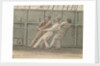 Deck scene with three men hauling on a rope by Robert Streatfeild