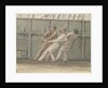 Deck scene with three men hauling on a rope by Robert Streatfeild