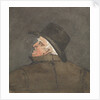 Man wearing a hat, seen from behind with him looking to the left by Robert Streatfeild