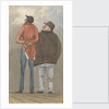 Two figures, one tall and thin, the other shorter and plump, seen from behind by Robert Streatfeild