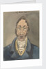 Head and shoulders of a man in blue jacket and white cravat by Robert Streatfeild