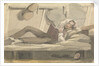 Full length view of man relaxing on a bunk reading a book by Robert Streatfeild