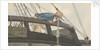 Deck scene, man being seasick over the ship's rail by Robert Streatfeild
