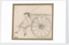 Small sketch of a farm-hand sitting on a cart by Robert Streatfeild
